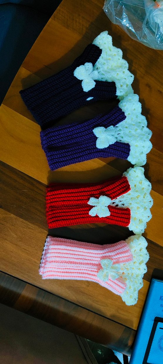 Renkli Bohem Örgü Kadın Eldivenleri - Görsel 5