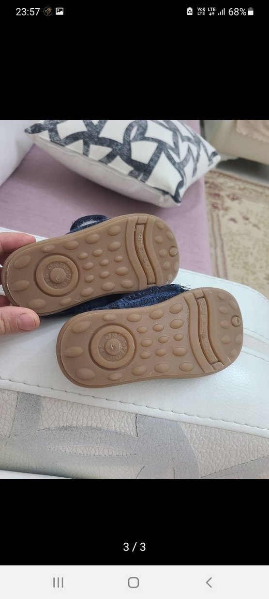 Erkek Çocuk Yeşil Cırtlı Sıcak Terlik - Görsel 2