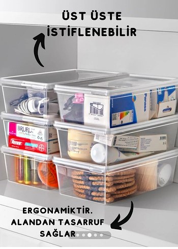 Beden 2000 ml Beyaz Gıda Saklama Kabı