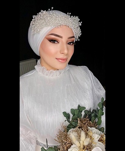 Tasarımcı Nikah elbisesi tesettür