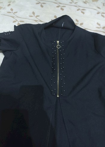 Siyah V Yakalı Kadın Tunik - Görsel 2