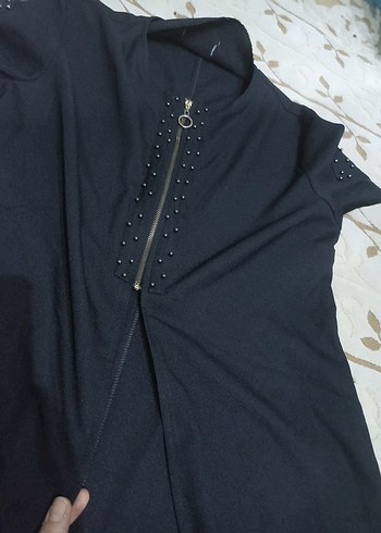 Siyah V Yakalı Kadın Tunik - Görsel 3