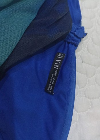 Drapeli Straplez Midi Tie-Dye Parti Elbisesi - Görsel 4