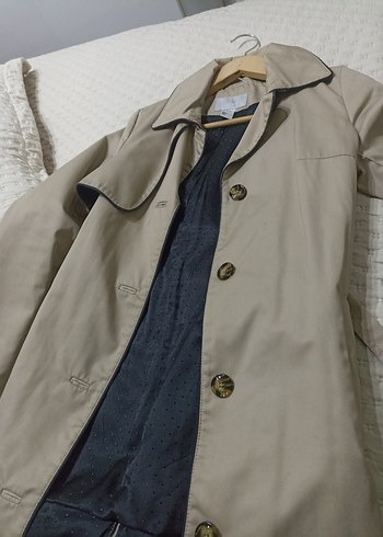 Bej Midi Düğmeli Kadın Trençkot - Görsel 6