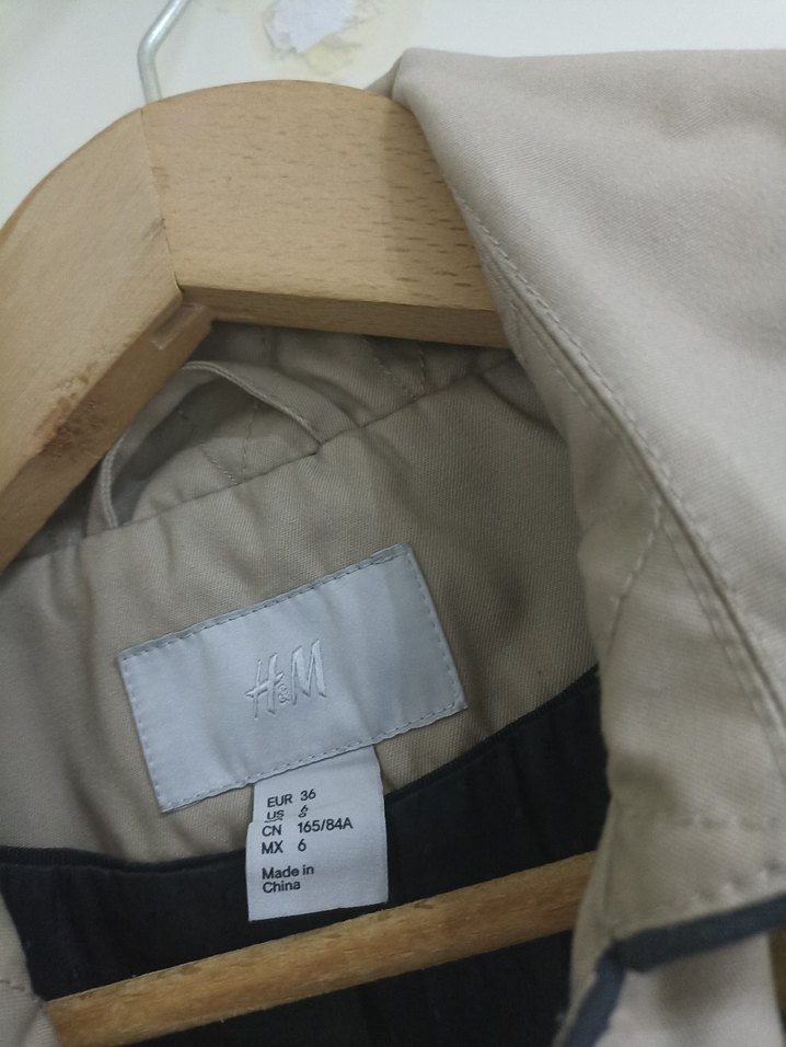 Bej Midi Düğmeli Kadın Trençkot - Görsel 3