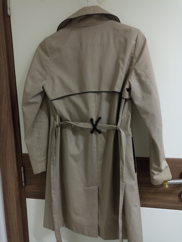 Bej Midi Düğmeli Kadın Trençkot - Görsel 5