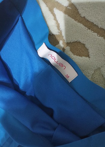 Mavi Pilili Kadın Uzun Etek - Görsel 3