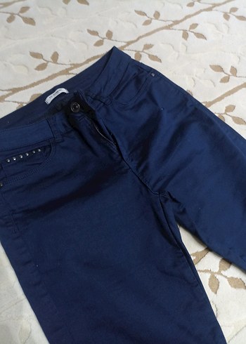 Lacivert Kadın Kumaş Pantolon - Görsel 2