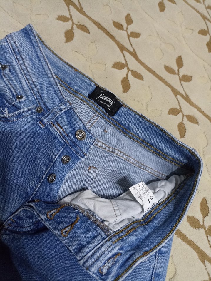 Mavi Midi Boy Kadın Denim Pantolon - Görsel 3