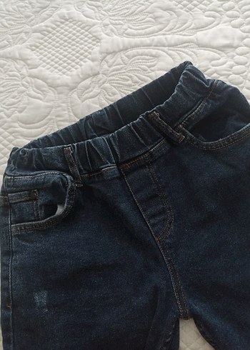 Çocuk Lacivert Bol Kesim Kot Pantolon - Görsel 2