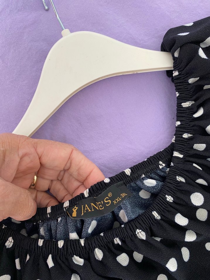 Siyah Puantiyeli Uzun  Elbisesi - Görsel 4