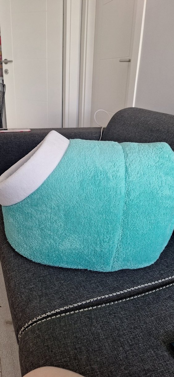 Turkuaz Peluş Kedi Yuva Yatak - Görsel 4