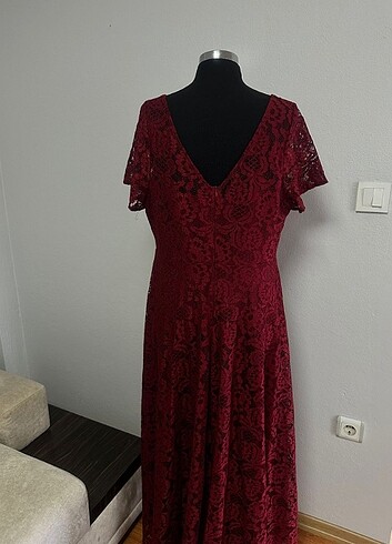 xxl Beden Bordo elbise