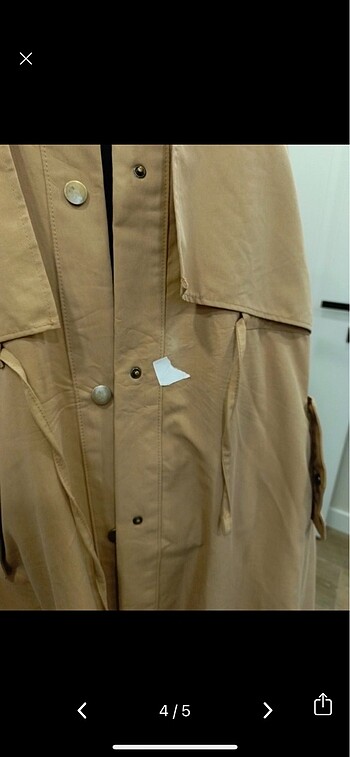 xl Beden camel Renk Sıfır almiss trençkot