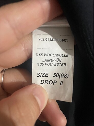 50-6 drop Beden Pierre cardin takım elbise