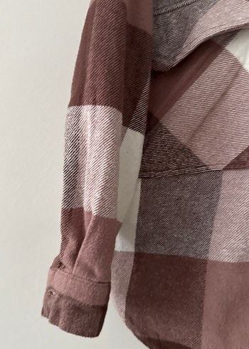 Uzun Kollu Düğmeli Kahverengi Gömlek - Görsel 4