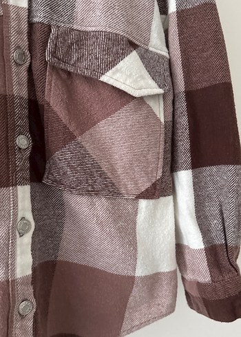 Uzun Kollu Düğmeli Kahverengi Gömlek - Görsel 5