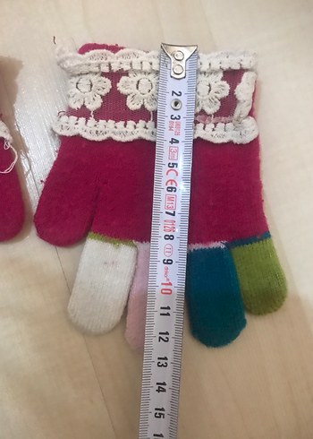 Nakışlı Çok Renkli Kız Eldiveni - Görsel 4