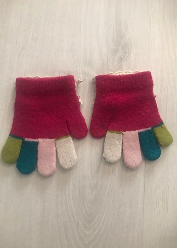 Nakışlı Çok Renkli Kız Eldiveni - Görsel 2