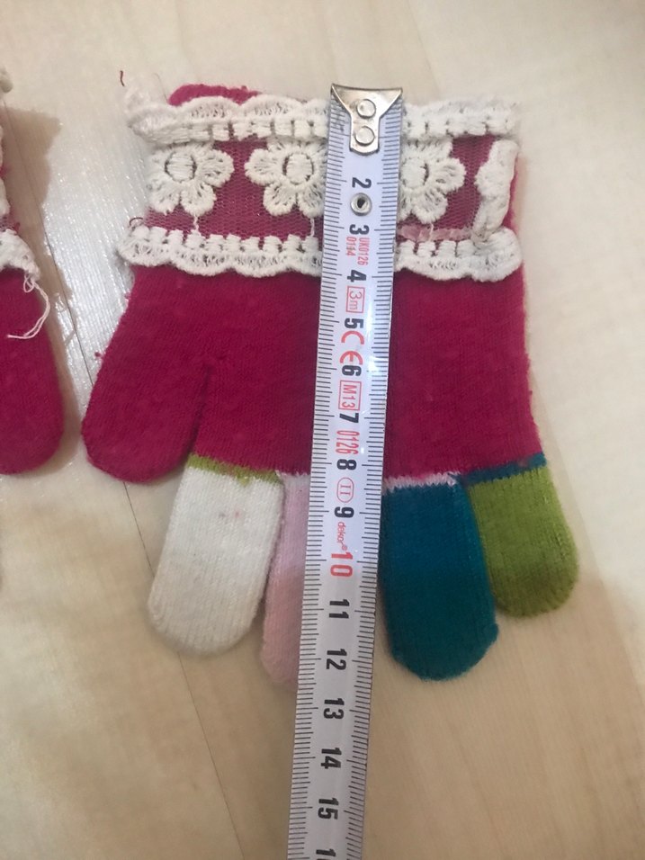 Nakışlı Çok Renkli Kız Eldiveni - Görsel 4