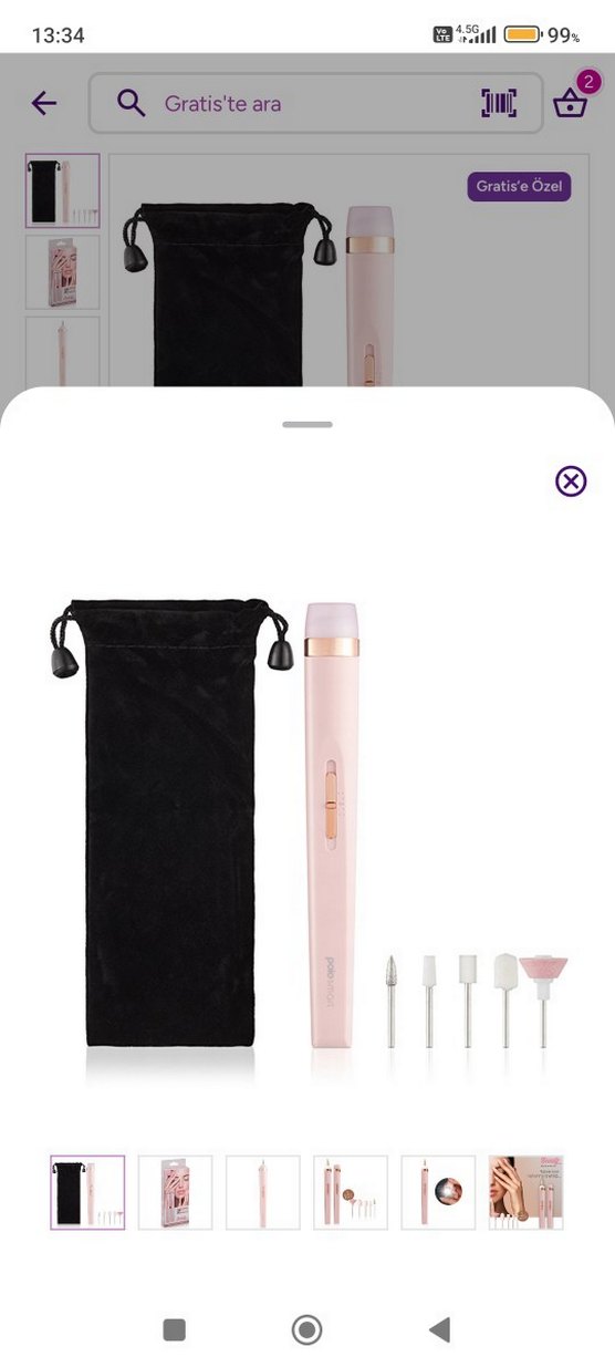 Pembe Pastel Manikür Pedikür Seti - Görsel 2