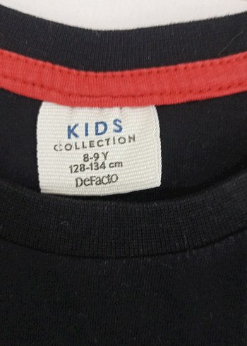 Kız Siyah Baskılı Kısa Kollu Tişört - Görsel 2