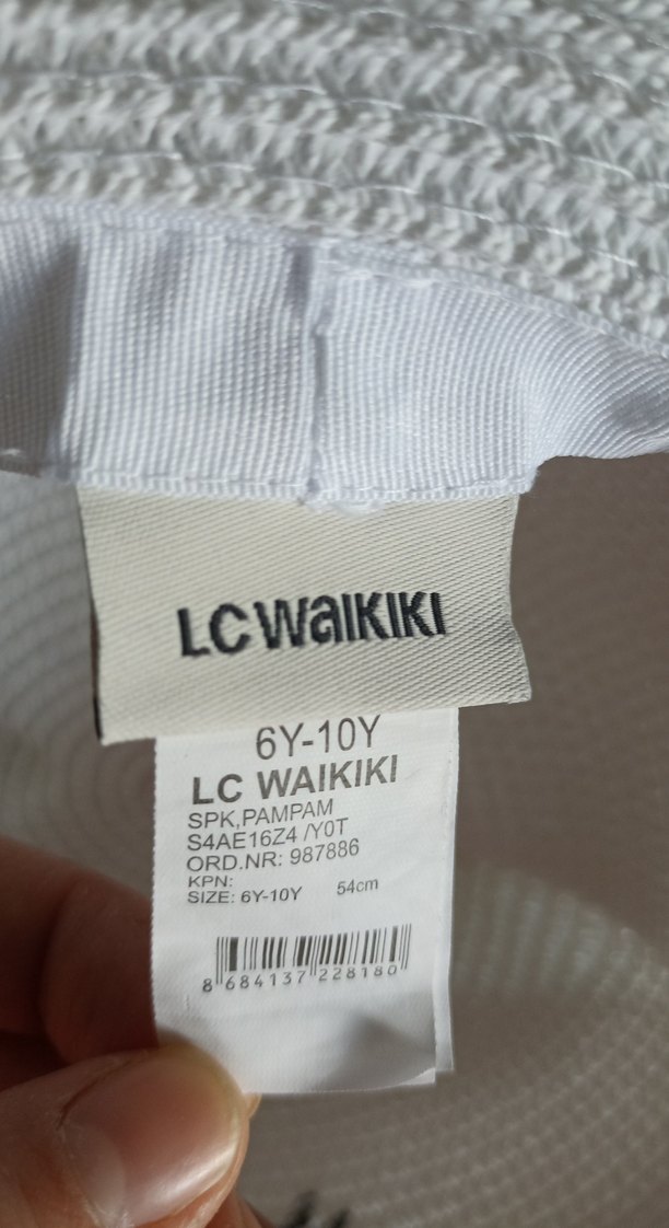 Renkli Bağlamalı Beyaz Çocuk Şapkası - Görsel 2