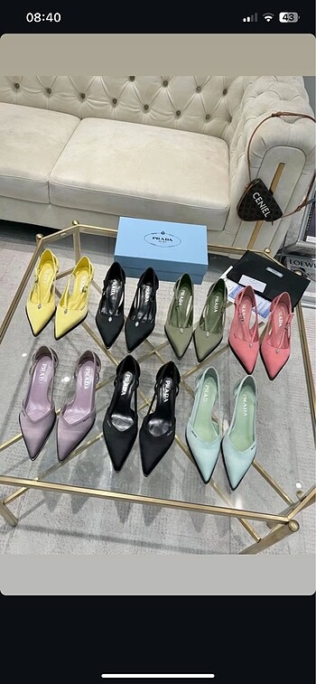 Prada topuklu ayakkabı