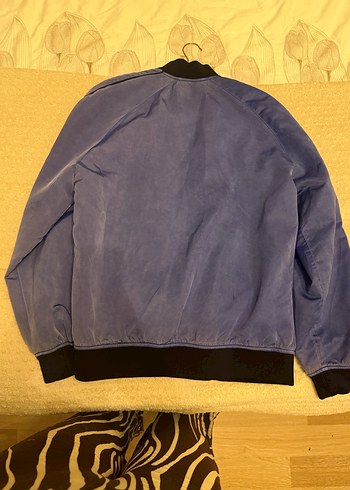 Parlak Mavi Fermuarlı Erkek Ceket - Görsel 8