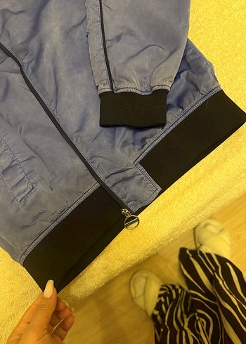 Parlak Mavi Fermuarlı Erkek Ceket - Görsel 7