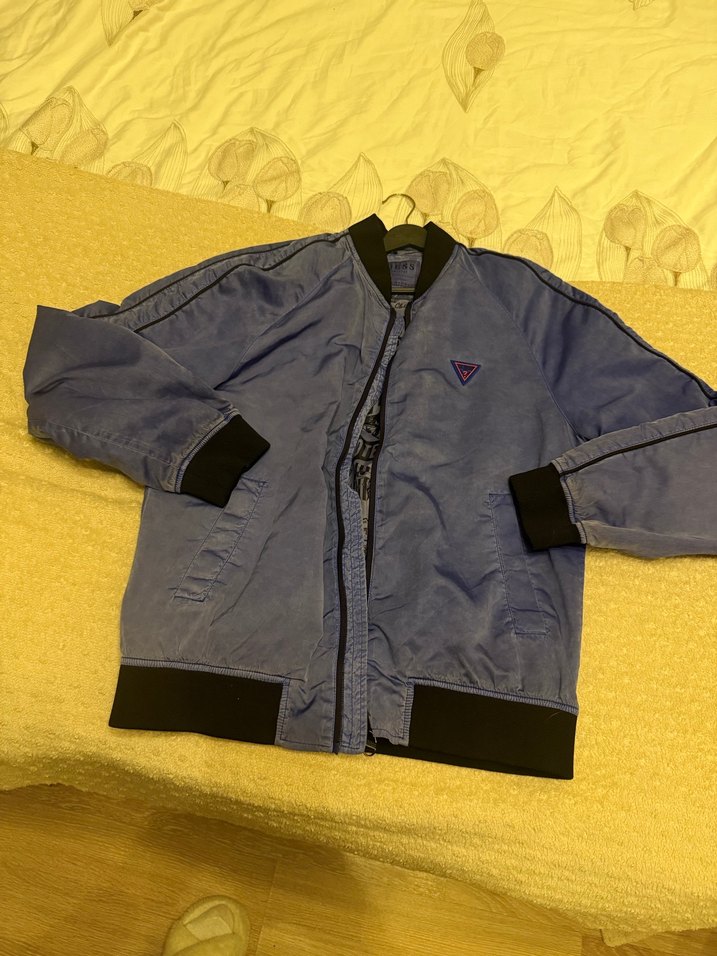 Parlak Mavi Fermuarlı Erkek Ceket - Görsel 3