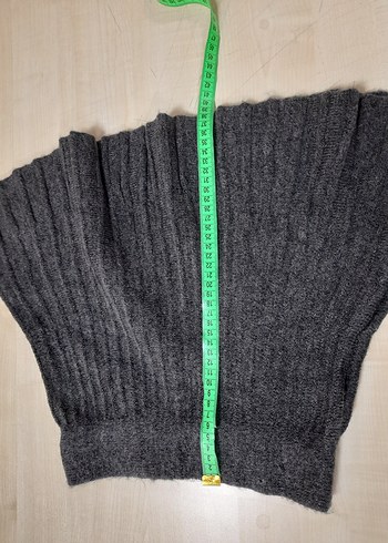 34 Beden gri Renk Gri Piliseli Triko Mini Etek
