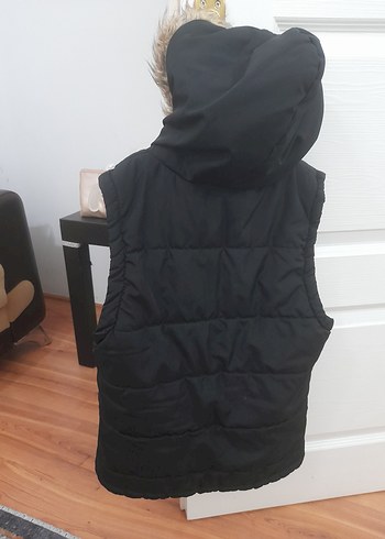 36 Beden siyah Renk Fermuarlı Kadın Yelek