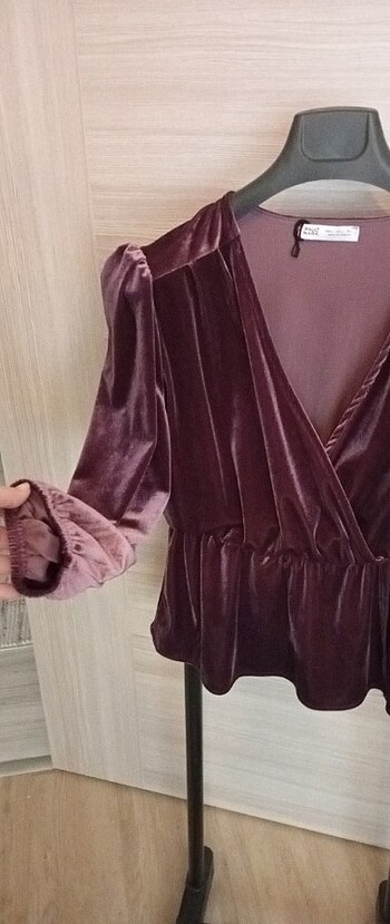 l Beden Şık Mürdüm Bordo Bluz