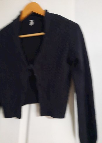 Kız Çocuk Siyah Örgü hırka - Görsel 3