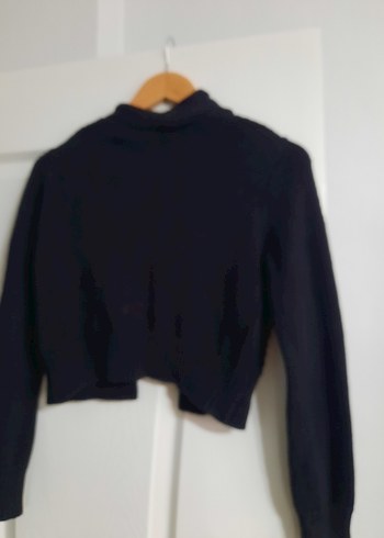 Kız Çocuk Siyah Örgü hırka - Görsel 5