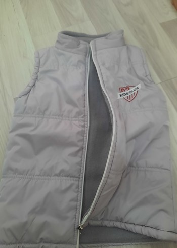 kız Çocuk Gri Fermuarlı Yelek - Görsel 2