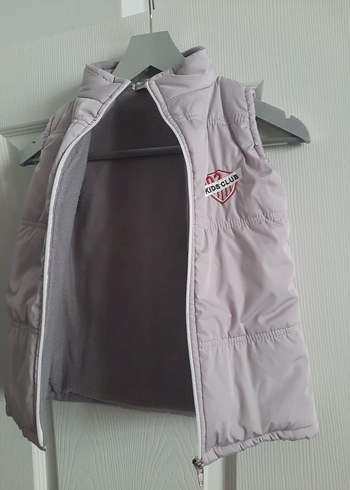 kız Çocuk Gri Fermuarlı Yelek - Görsel 4