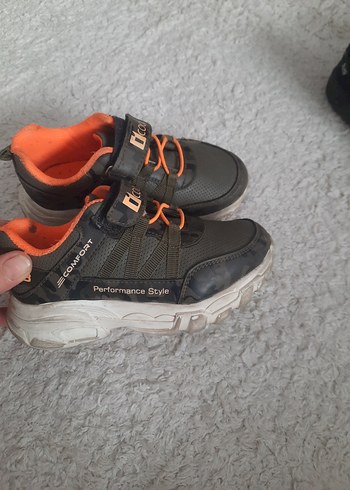 Kahverengi Gri Yılan Desenli Erkek Çocuk Spor Ayakkabı - Görsel 2