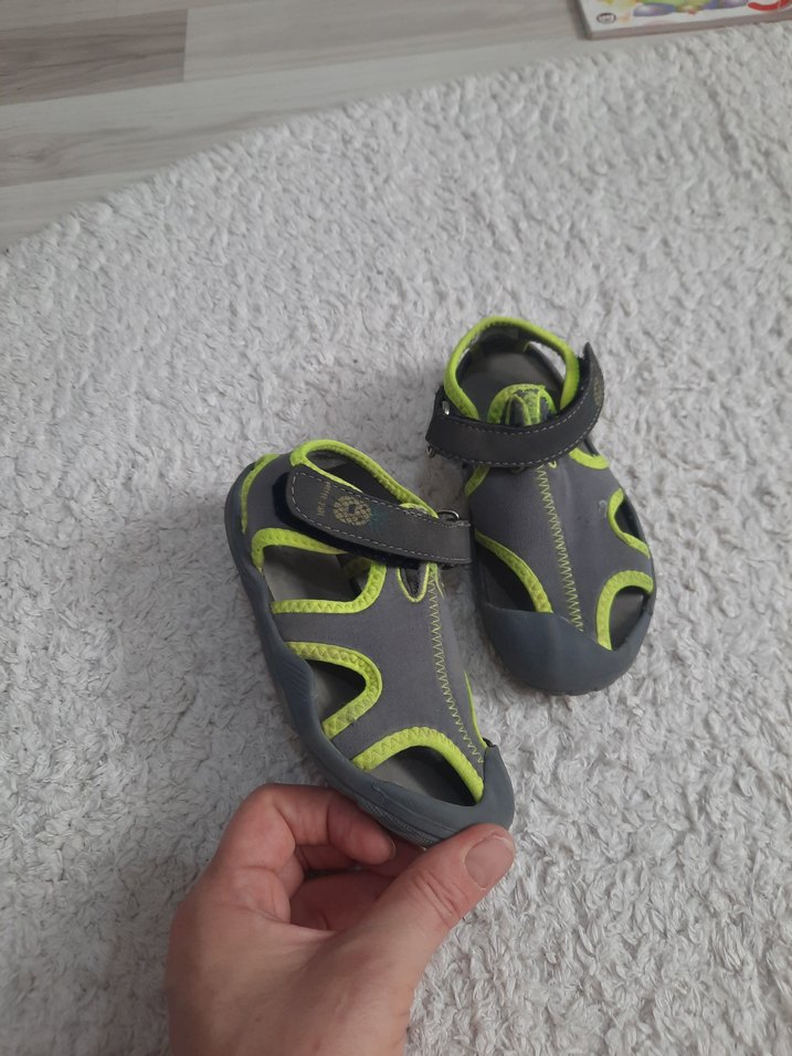 Gri Erkek Çocuk Cırt Cırtlı Terlik - Görsel 3