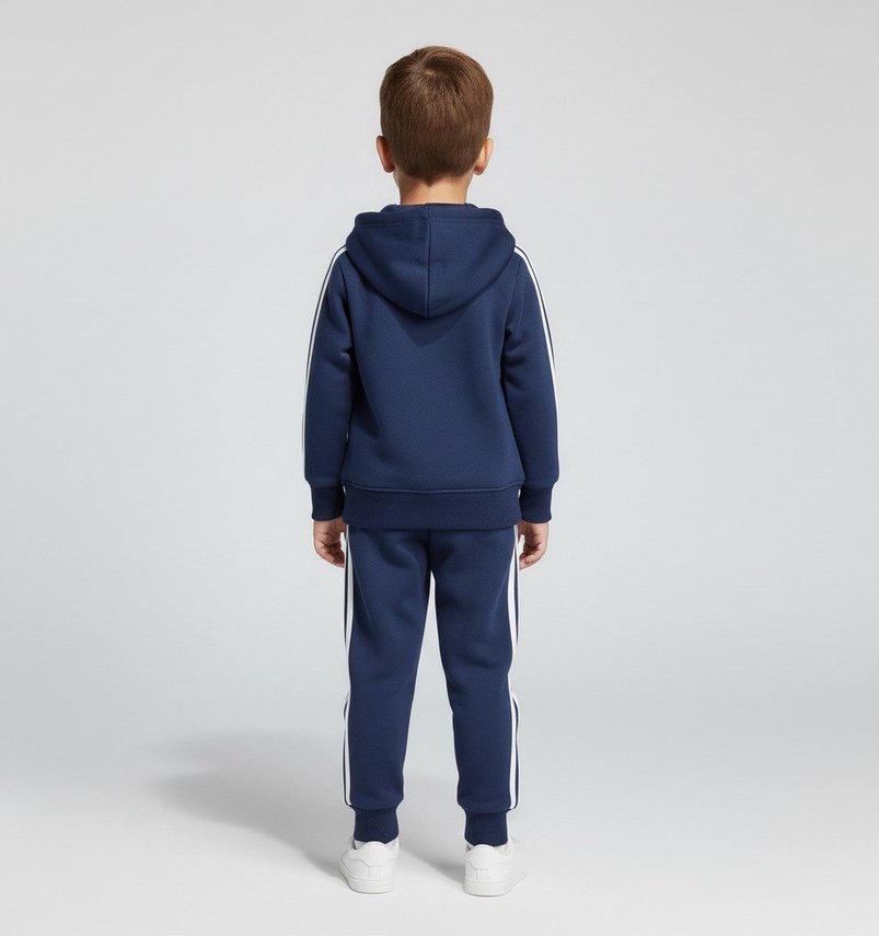 Erkek Çocuk Lacivert Adidas Kapüşonlu Eşofman Takımı - Görsel 2