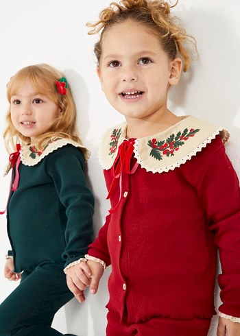 Nakışlı Triko Kız Triko Takım - Görsel 2