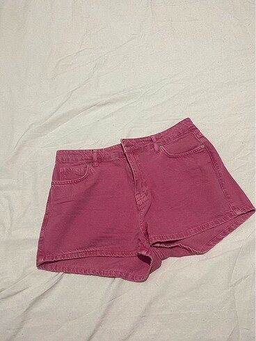 Pembe Denim Şort