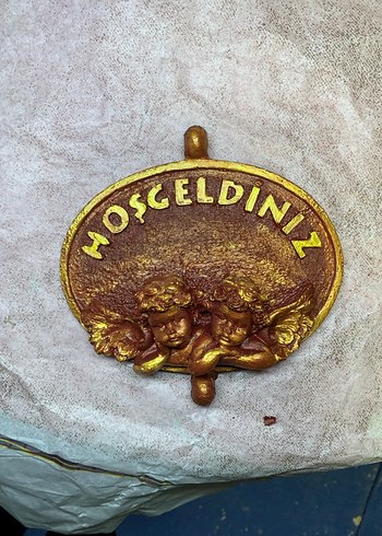 Hoşgeldiniz Yazılı Melek Figürlü Dekoratif kapı süsü - Görsel 2