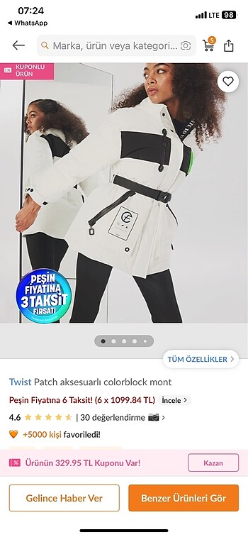 Twist kadın mont