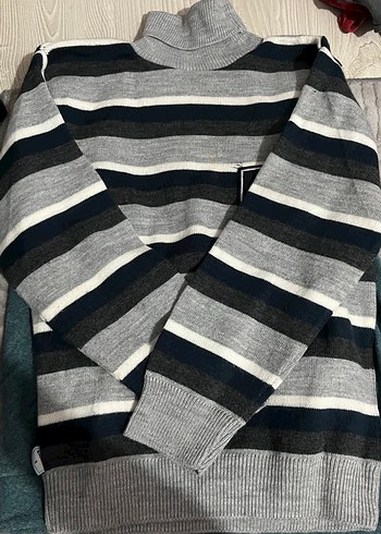 Gri Nakışlı Erkek Çocuk Triko Kazak ikili fiyat - Görsel 2