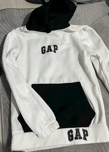 GAP Kapüşonlu Gri Erkek Sweatshirt sıfırdn farksz bir kez giyldi - Görsel 3