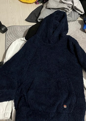 GAP Kapüşonlu Gri Erkek Sweatshirt sıfırdn farksz bir kez giyldi - Görsel 5