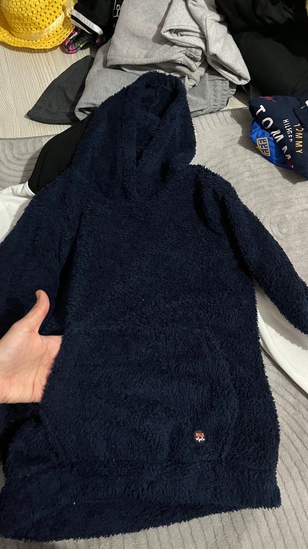 GAP Kapüşonlu Gri Erkek Sweatshirt sıfırdn farksz bir kez giyldi - Görsel 4