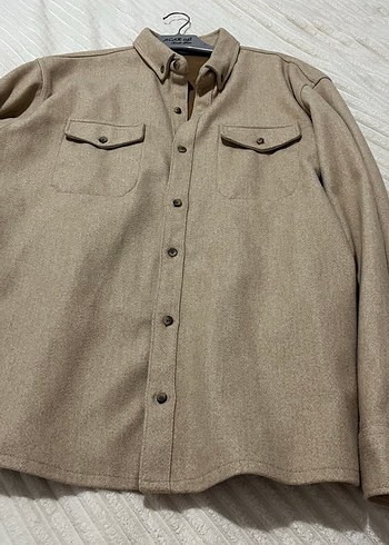 Bej Düğmeli Erkek Gömlek - Görsel 6